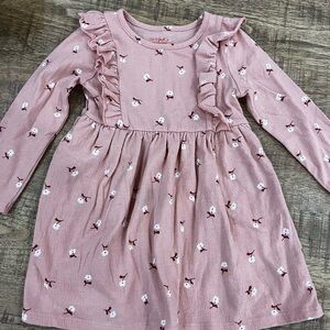 Cat & Jack Pink Floral Ruffle Dress